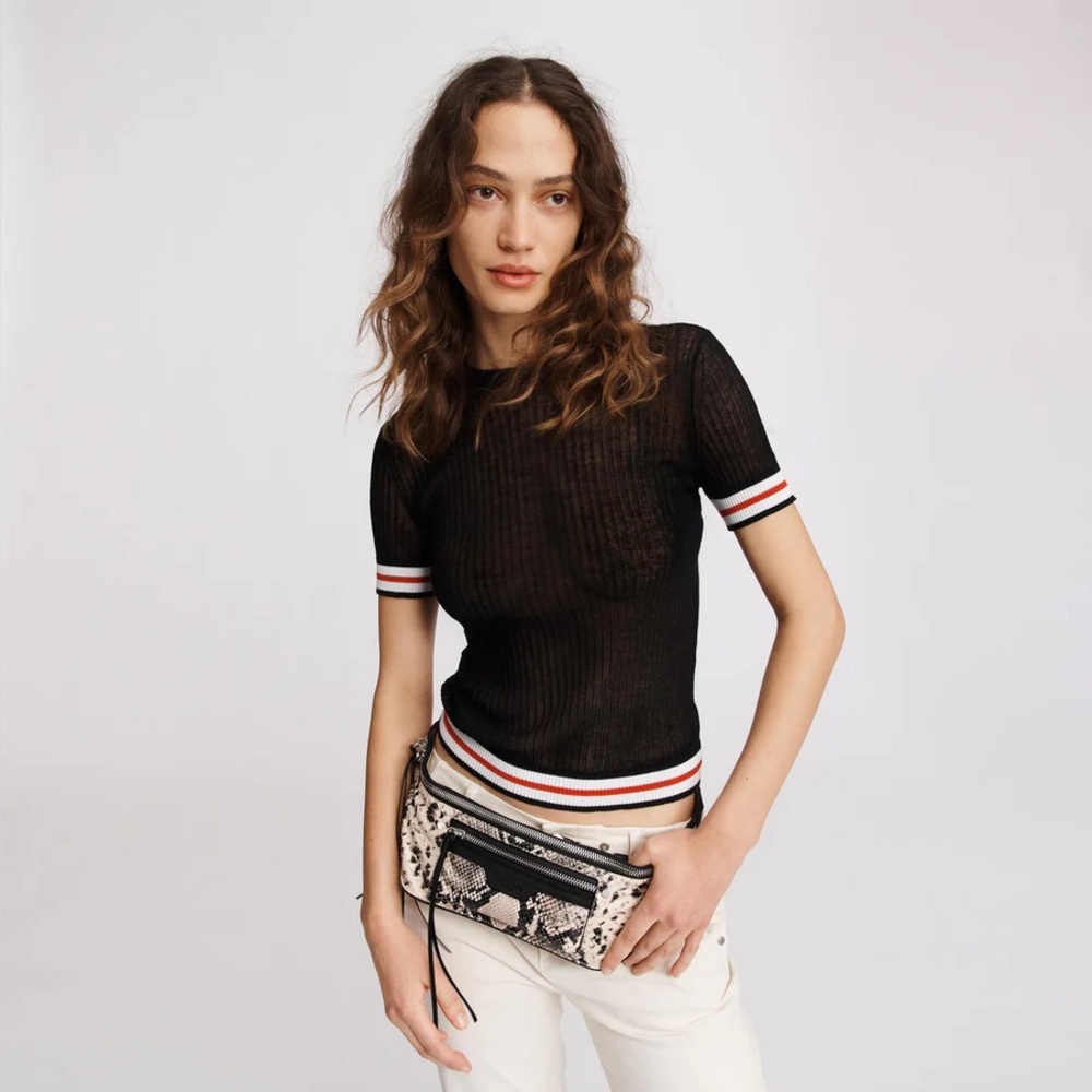 Rag & Bone Elliot Snake Embossed Leather Fanny Pack ***Like New - Picture 2 of 12